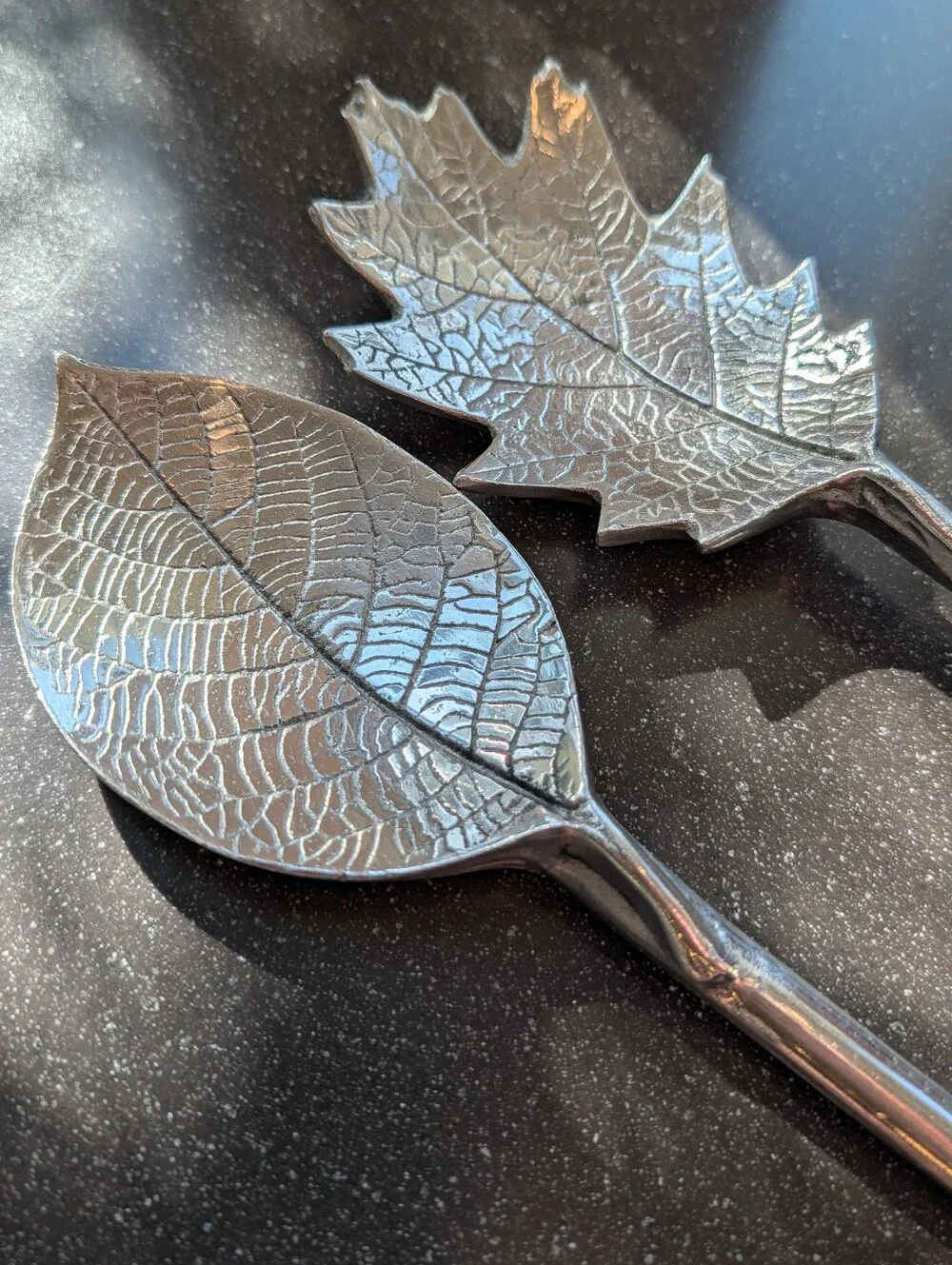vintage MARIPOSA leaf salad serving set 1992